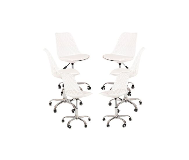 Pack 6 sillas mima office - blanco