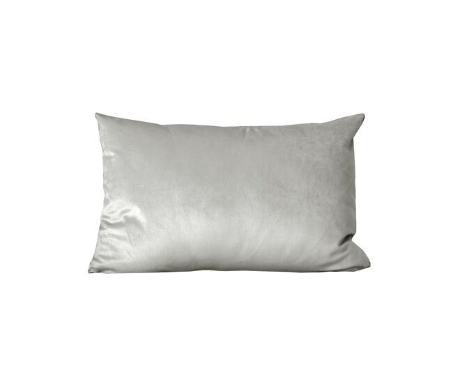 Cojín rectangular de terciopelo gris 50x30 cm - nauru