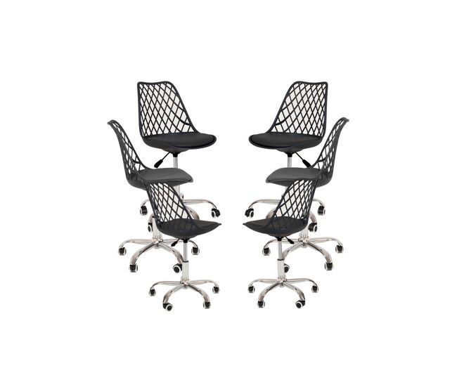 Pack 6 sillas mima office - negro