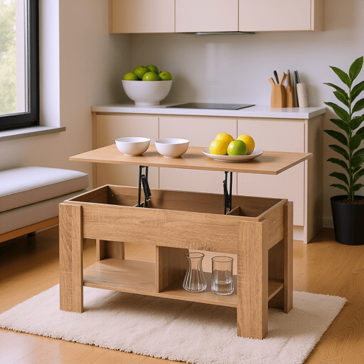 Mesa de jantar contemporânea para 2 a 4 pessoas com tampo espaçoso