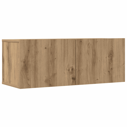 Conjunto de Armário TV - Móvel de TV parede 4 pcs madeira carvalho artisiano