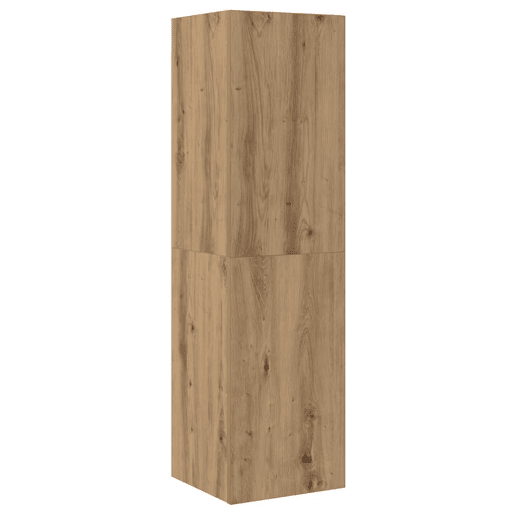 Conjunto de Armário TV - Móvel de TV parede 4 pcs madeira carvalho artisiano