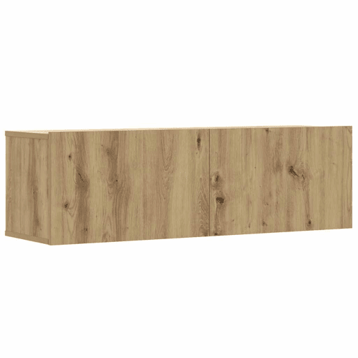 Conjunto de Armário TV - Móvel de TV parede 2 pcs madeira carvalho artisiano