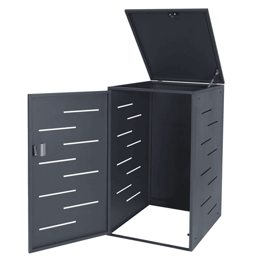 Abrigo para lixo externo para um recipiente com tampa 116,5x66x80 cm aço antracite 04_0002860