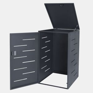 Abrigo para lixo externo para um recipiente com tampa 116,5x66x80 cm aço antracite 04_0002860