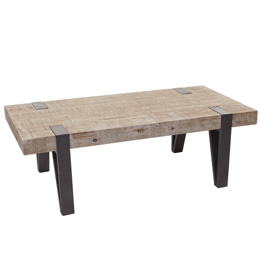 Mesa de centromesa de sala de estar rústica em madeira maciça de abeto certificada pelo FSC 40x120x60cm 04_0005006