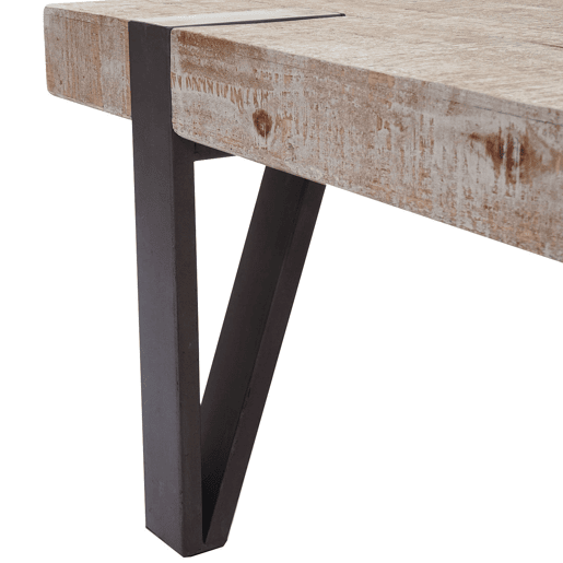 Mesa de centromesa de sala de estar rústica em madeira maciça de abeto certificada pelo FSC 40x120x60cm 04_0005006