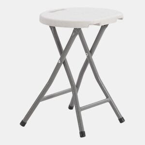 Banco Dobrável EDM 73798 Branco 33 x 30 x 45 cm