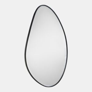 Espelho de parede Orland em forma de gota 82x46 cm Preto en.casa