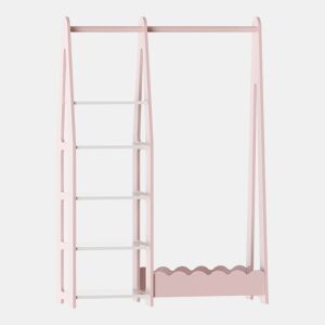 Roupeiro de criança Vestnes 114x77x30 cm Algodão DoceBranco en.casa