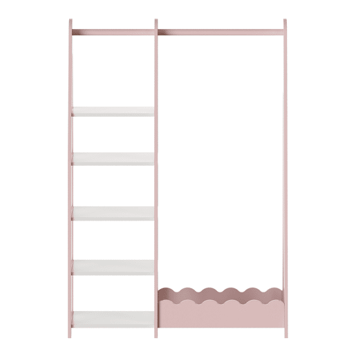 Roupeiro de criança Vestnes 114x77x30 cm Algodão DoceBranco en.casa