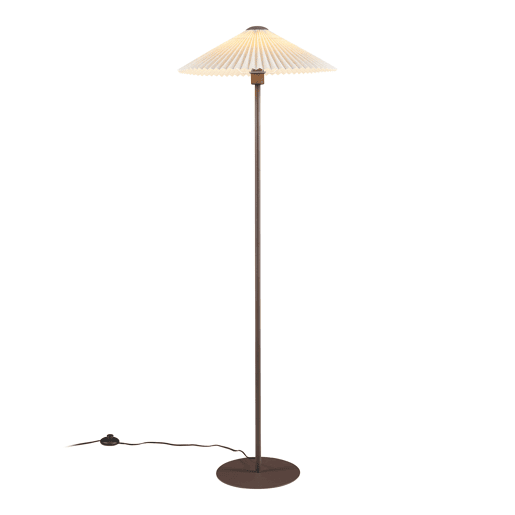 Candeeiro de pé metálico Appledore 149 cm Cor de castanhobranco lux.pro