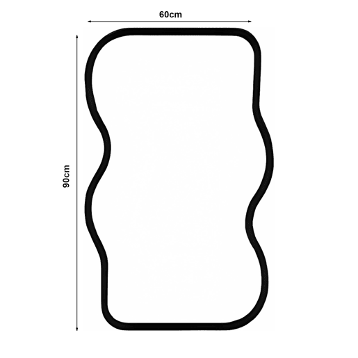 Espelho de parede Bellerirnu forma curva 90x60 cm - Carvalho Sonoma en.casa