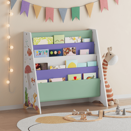 Estante para crianças Hornnes Aqua Dream motif 60x62x28 cm en.casa