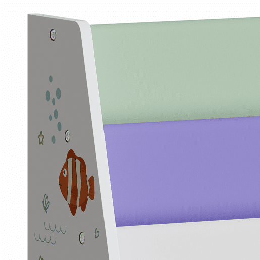 Estante para crianças Hornnes Aqua Dream motif 60x62x28 cm en.casa