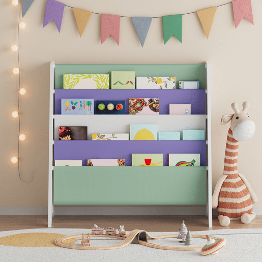 Estante para crianças Hornnes Aqua Dream motif 60x62x28 cm en.casa
