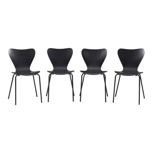 Conjunto de 4 cadeiras de jantar Essunga - Preto en.casa