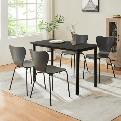 Conjunto de 4 cadeiras de jantar Essunga - Preto en.casa