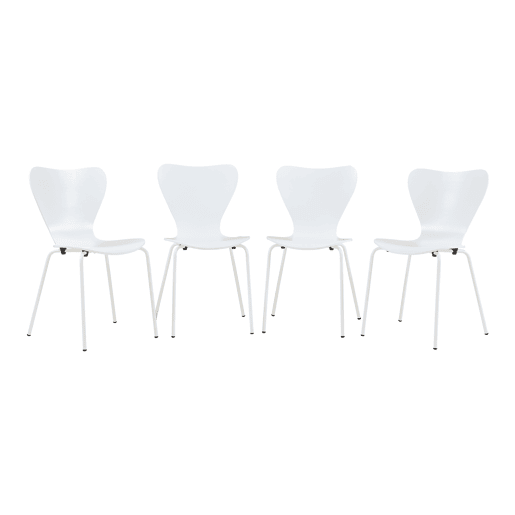 Conjunto de 4 cadeiras de jantar Essunga - Branco en.casa Conjunto de 4 cadeiras de jantar Essunga - Branco en.casa