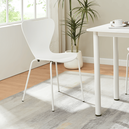 Conjunto de 4 cadeiras de jantar Essunga - Branco en.casa Conjunto de 4 cadeiras de jantar Essunga - Branco en.casa