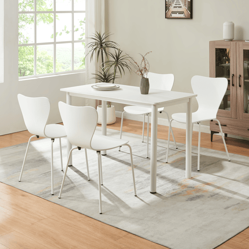 Conjunto de 4 cadeiras de jantar Essunga - Branco en.casa Conjunto de 4 cadeiras de jantar Essunga - Branco en.casa