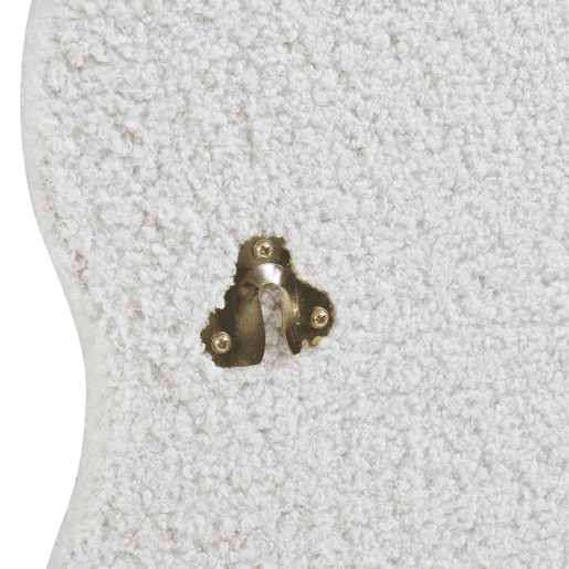 Espelho de parede Brummen 80x60 cm moldura de peluche branco en.casa