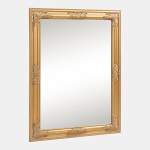 Espelho de parede Punkalaidun estilo barroco 80x60 cm cor de ouro en.casa