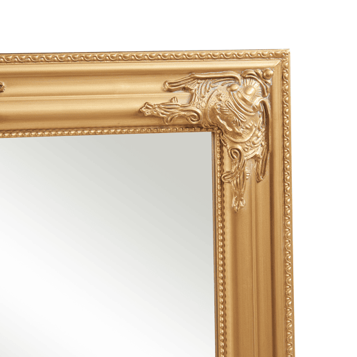 Espelho de parede Punkalaidun estilo barroco 80x60 cm cor de ouro en.casa