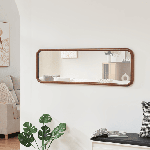 Espelho de parede Ristijarvi orpo inteiro MDF 120x40cm Castanho en.casa