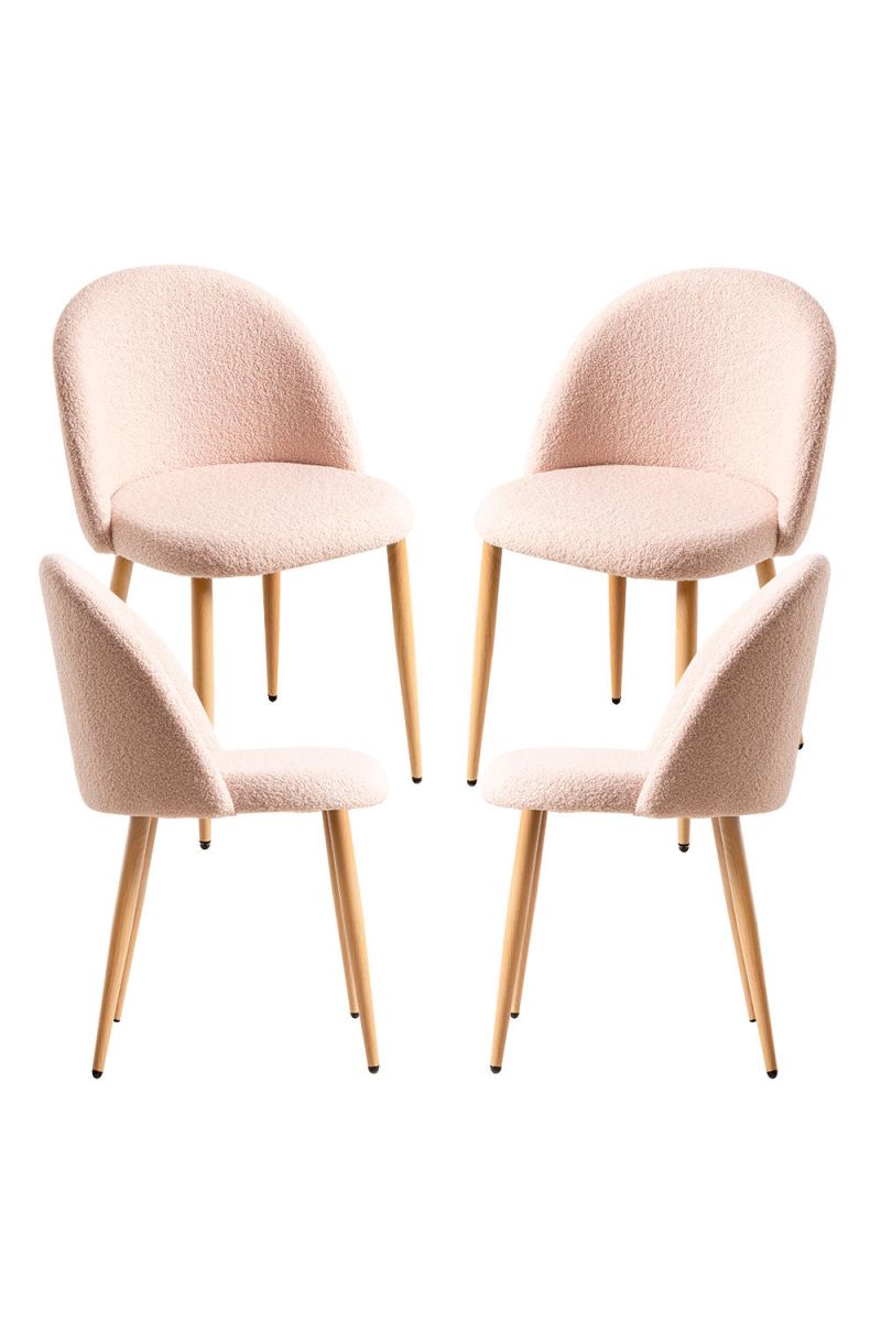 Pack 4 sillas vint borreguito - beige