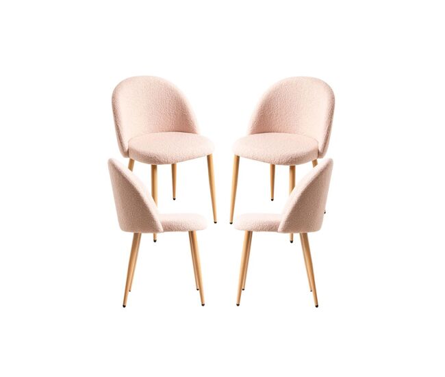 Pack 4 sillas vint borreguito - beige