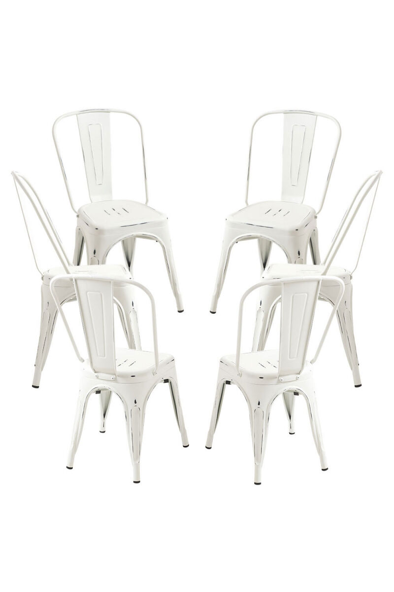 Pack 6 sillas torix vintage - blanco vintage