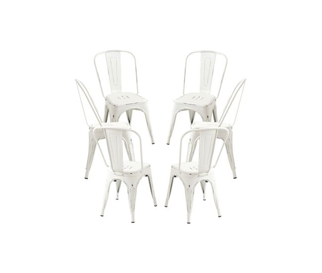 Pack 6 sillas torix vintage - blanco vintage