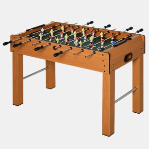 HOMCOM Matraquilho Profissional para Crianças e Adultos Mesa de Matraquilho com 8 Barras e 2 Bolas para Casa Sala de Jogos 122x61x80,7 cm Madeira