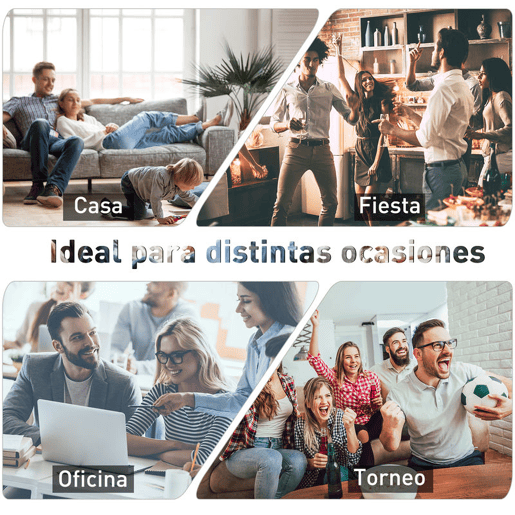 HOMCOM Matraquilho Profissional para Crianças e Adultos Mesa de Matraquilho com 8 Barras e 2 Bolas para Casa Sala de Jogos 122x61x80,7 cm Madeira