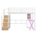 Cama alta para niños 95x253 Cama alta para niños 95x253 Blanco