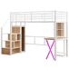Cama alta para niños 95x253 Cama alta para niños 95x253 Blanco