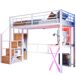 Cama alta para niños 95x253 Cama alta para niños 95x253 Blanco
