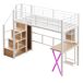 Cama alta para niños 95x253 Cama alta para niños 95x253 Blanco