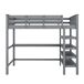 Cama alta para niños 149x207 Cama alta para niños 149x207 Gris