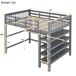 Cama alta para niños 149x207 Cama alta para niños 149x207 Gris