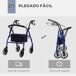 Andador para Adultos Metal HOMCOM Andador para Adultos Metal HOMCOM Multicolor