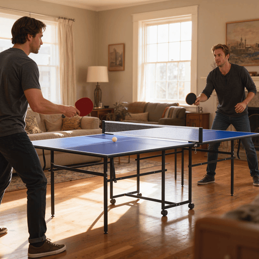 SPORTNOW Mesa de Ping Pong Dobrável Mesa de Ping Pong Profissional com 4 Rodas Rede 2 Raquetes e 3 Bolas para Interior e Exterior 274x152,5x75,5 cm Azul SPORTNOW Mesa de Ping Pong Dobrável Mesa de Ping Pong Profissional com 4 Rodas Rede 2 Raquetes e 3 Bolas para Interior e Exterior 274x152,5x75,5 cm Azul