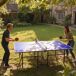 Mesa de Ping-Pong MDF, Acero SPORTNOW Mesa de Ping-Pong MDF, Acero SPORTNOW Azul