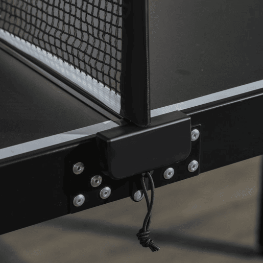 SPORTNOW Mesa de Ping Pong Dobrável de Tamanho Médio com Estrutura de Alumínio Mesa de Ping Pong Portátil para Interior e Exterior 152x76x72 cm Preto