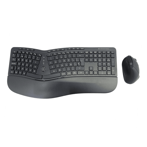 Teclado e Rato Conceptronic 120849407101 Preto Qwerty espanhol