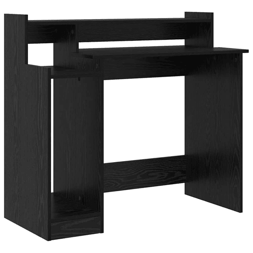 Secretária Escrivaninha de computador - Carvalho preto 97 x 45 x 90 cm Madeira processada