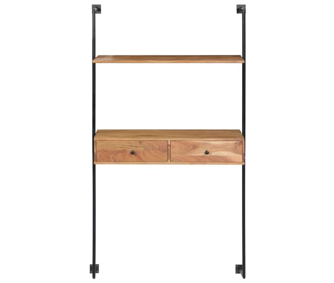 Escritorio - Mesa de Ordenador de pared de madera maciza de acacia 90x40x170 cm