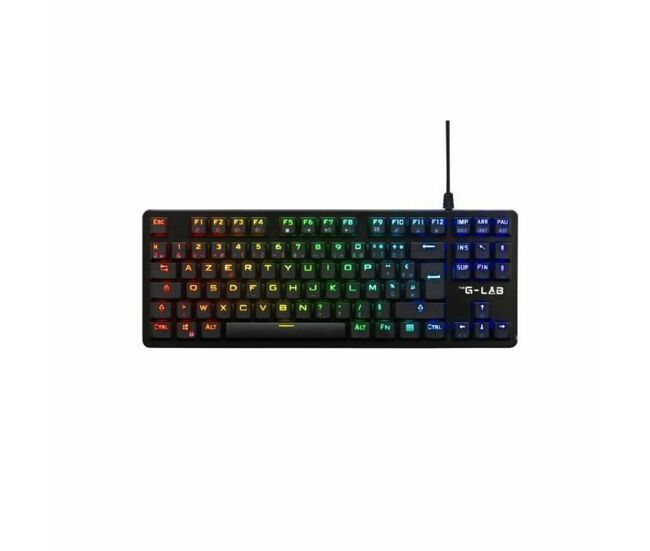 Teclado gaming the g-lab keyz plati. tkl negro azerty francés