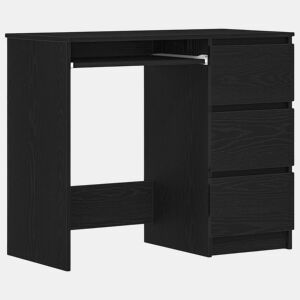 Secretária Escrivaninha de computador - 90x45x76 cm derivados de madeira cor carvalho preto